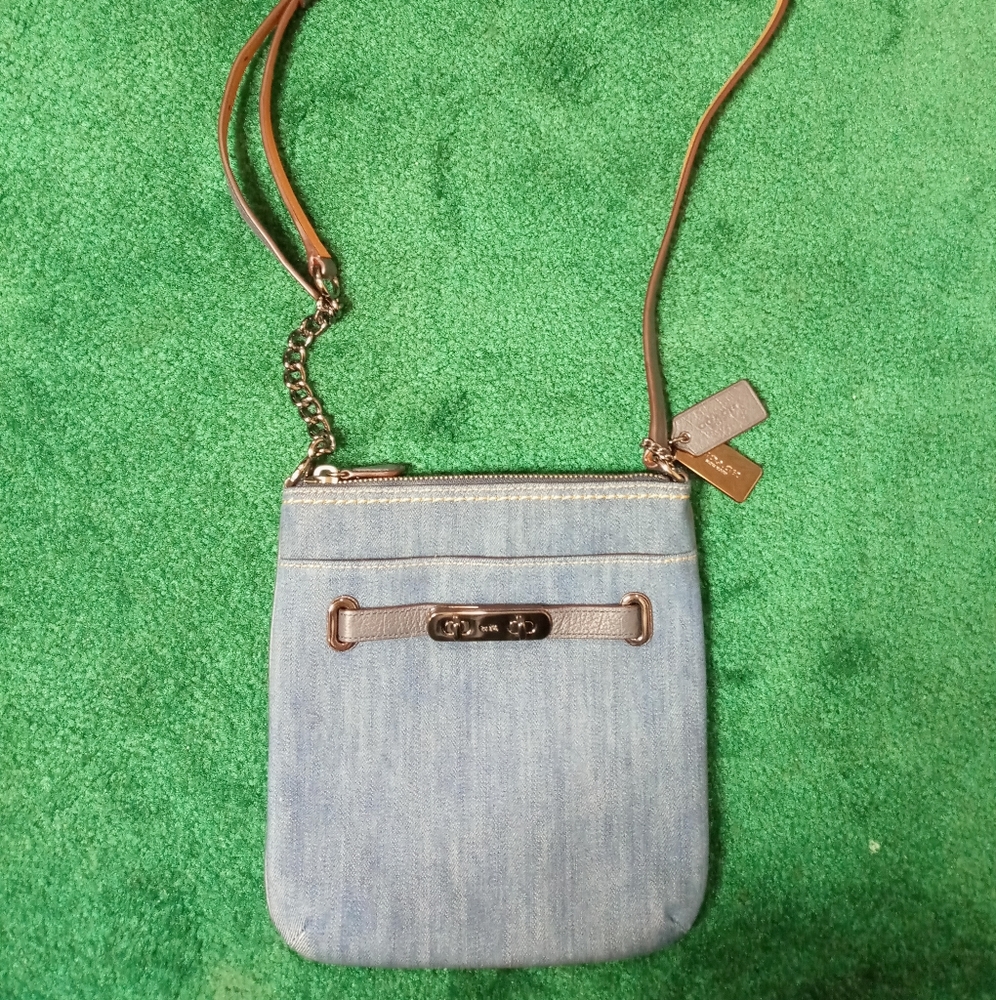 Coach Denim/Leather Satchel